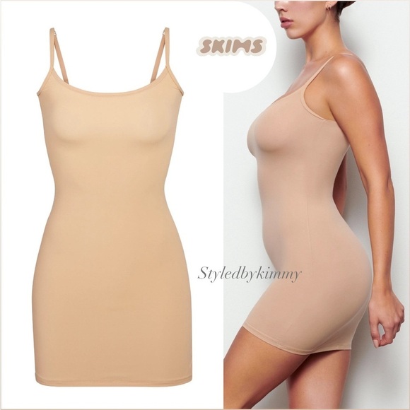 SKIMS Dresses & Skirts - SKIMS FITS EVERYBODY SLIP DRESS Clay M NWT NEW
